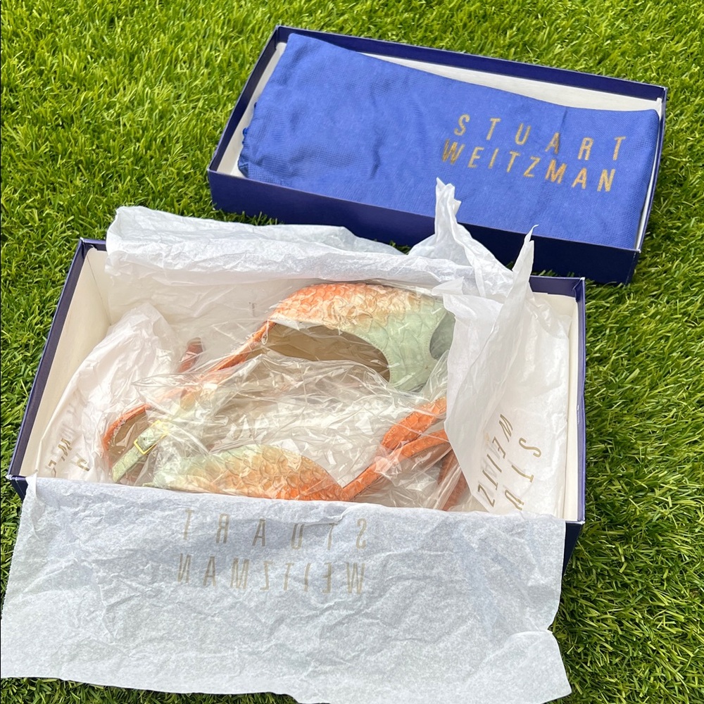 Stuart Weitzman Orangina Pantone Python Size 5 1/2 - image 2